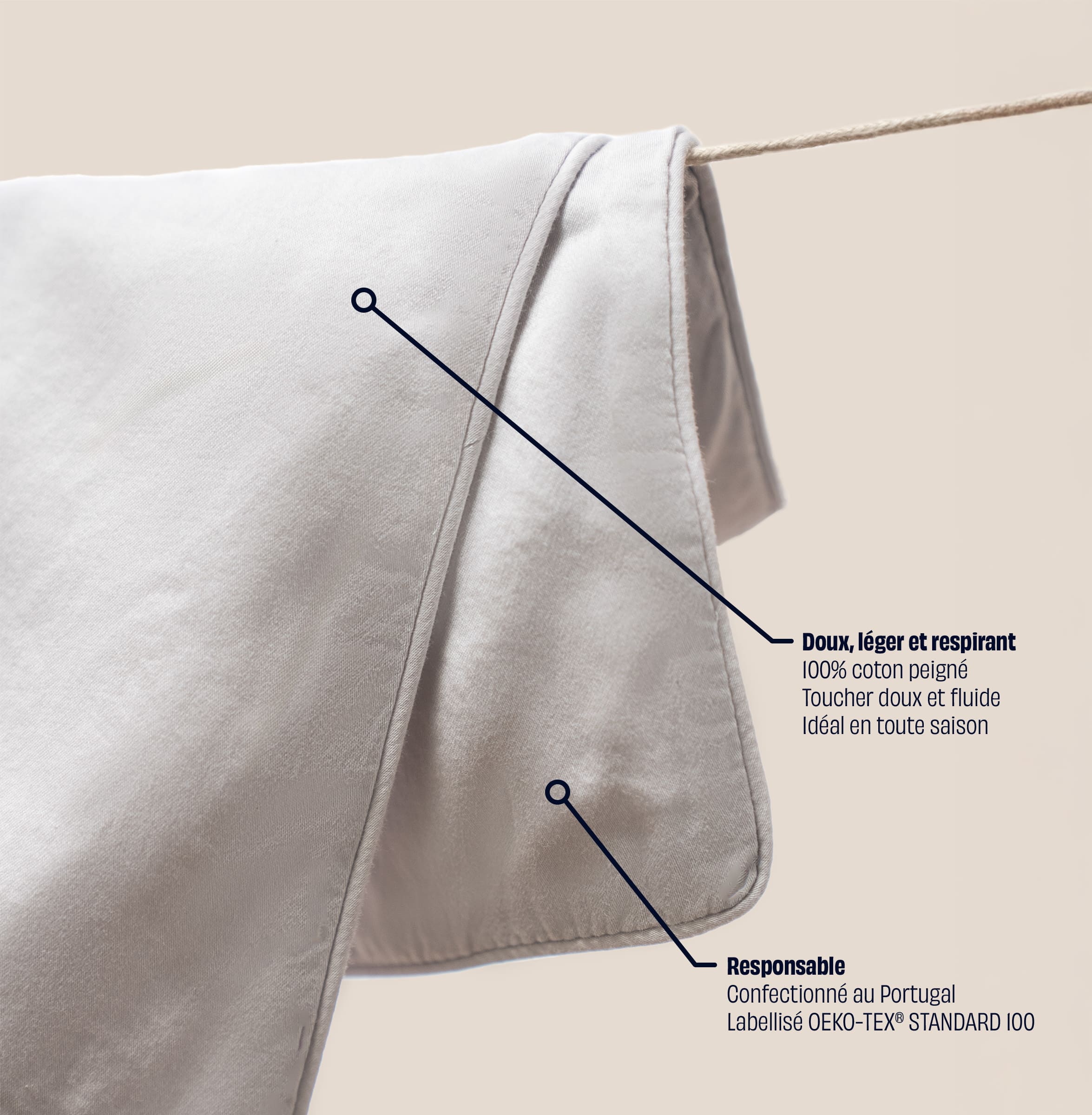 Drap plat satin de coton - Image 10