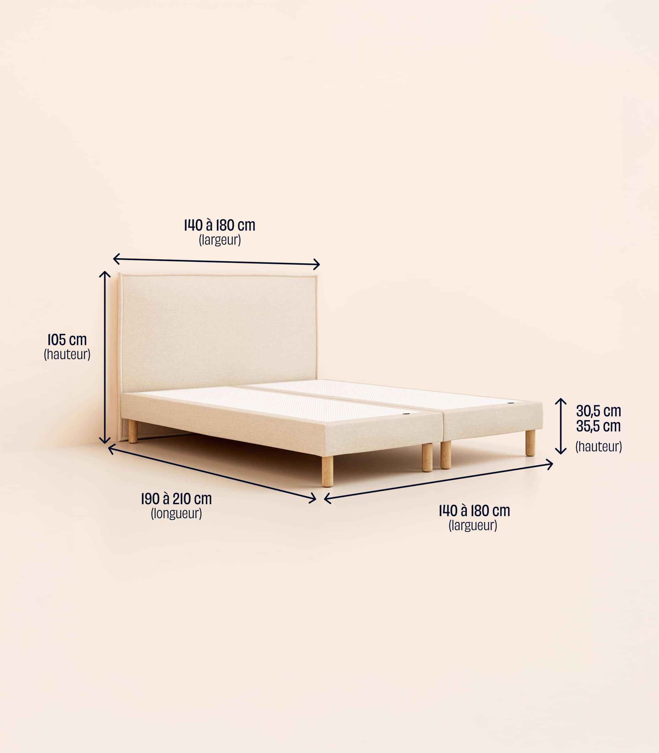 Lit tapissier - Beige - Image 12