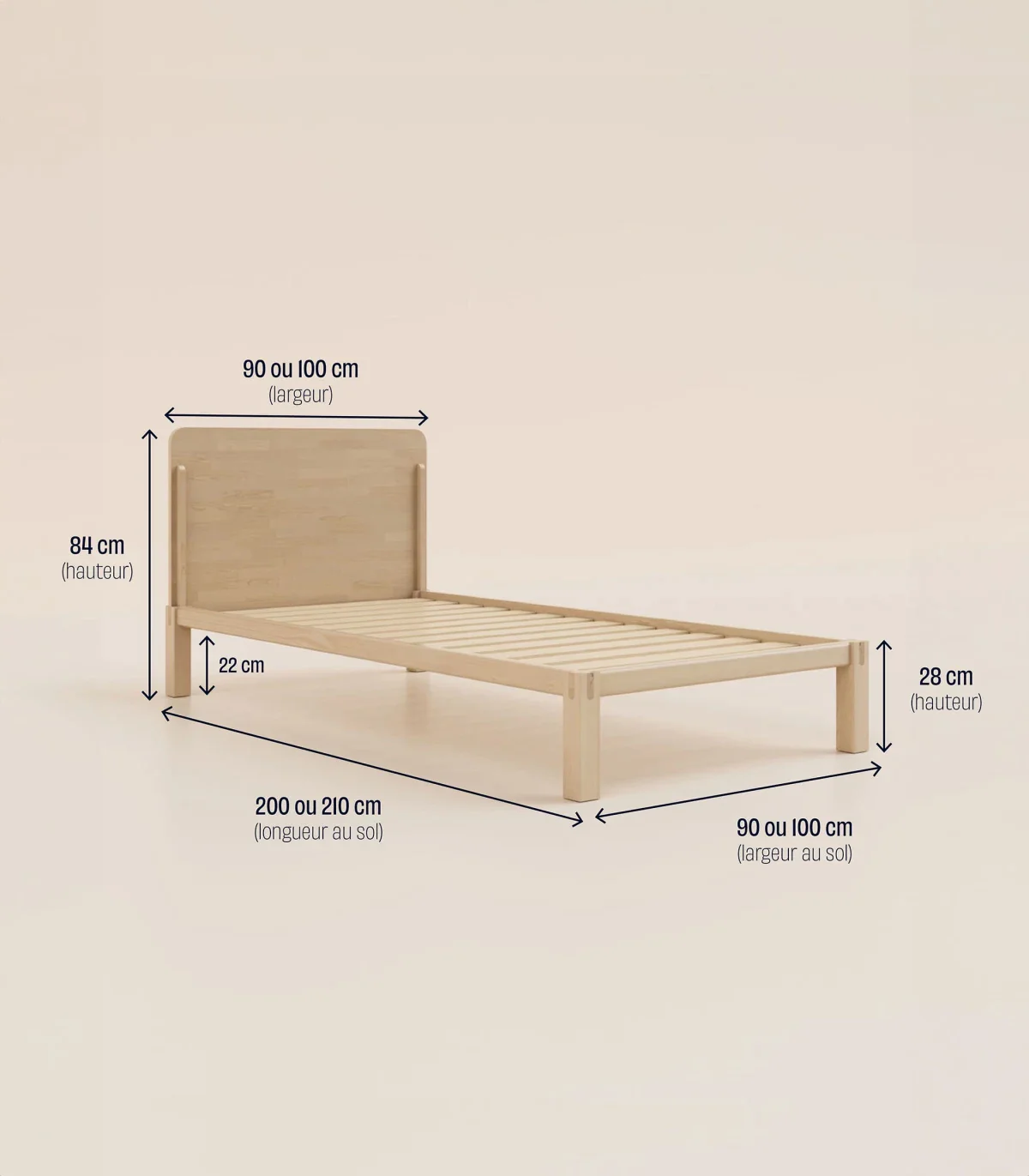 Lit en bois enfant - Bois - Image 6