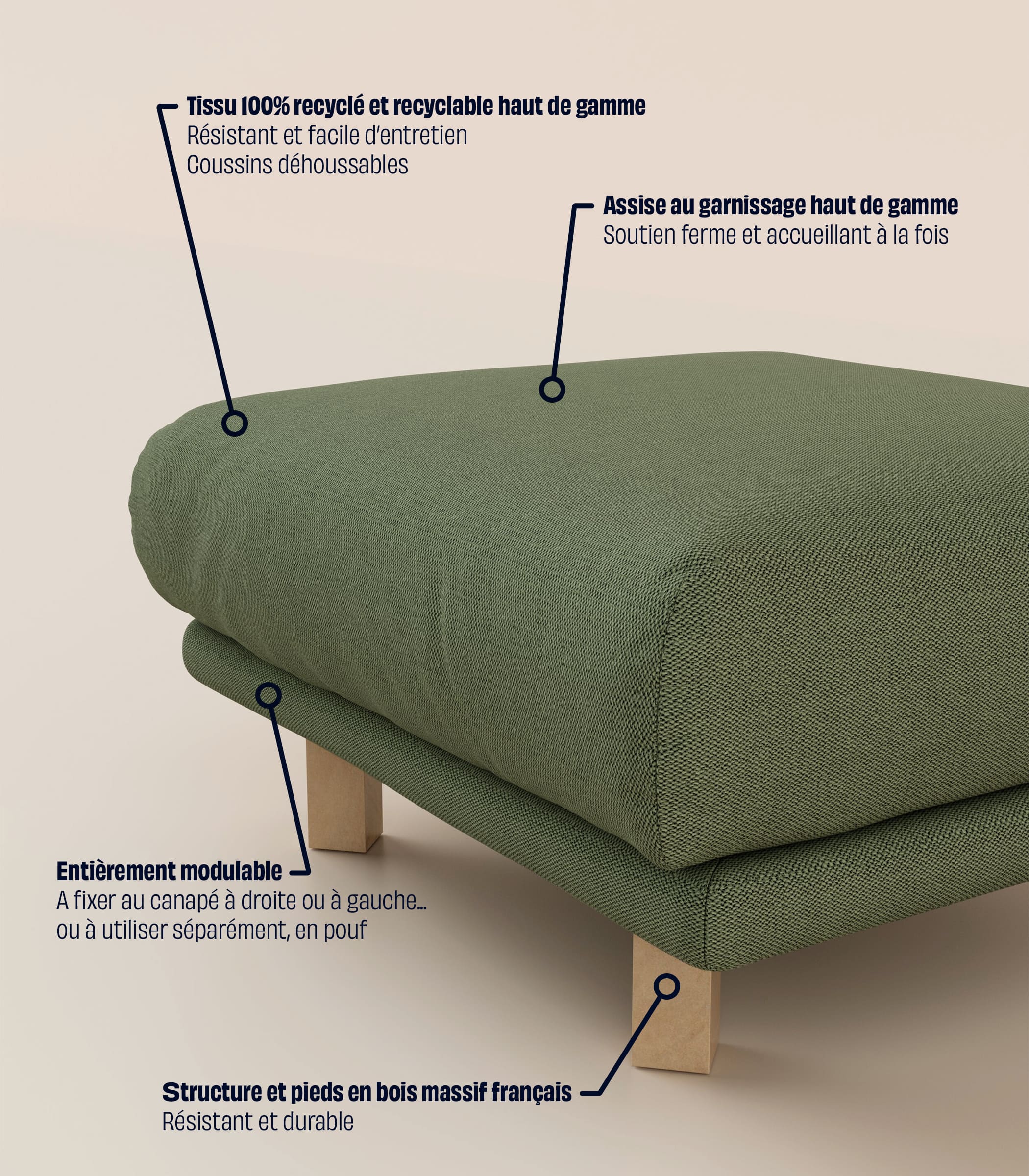 Module d'angle - Vert Kaki - Image 5