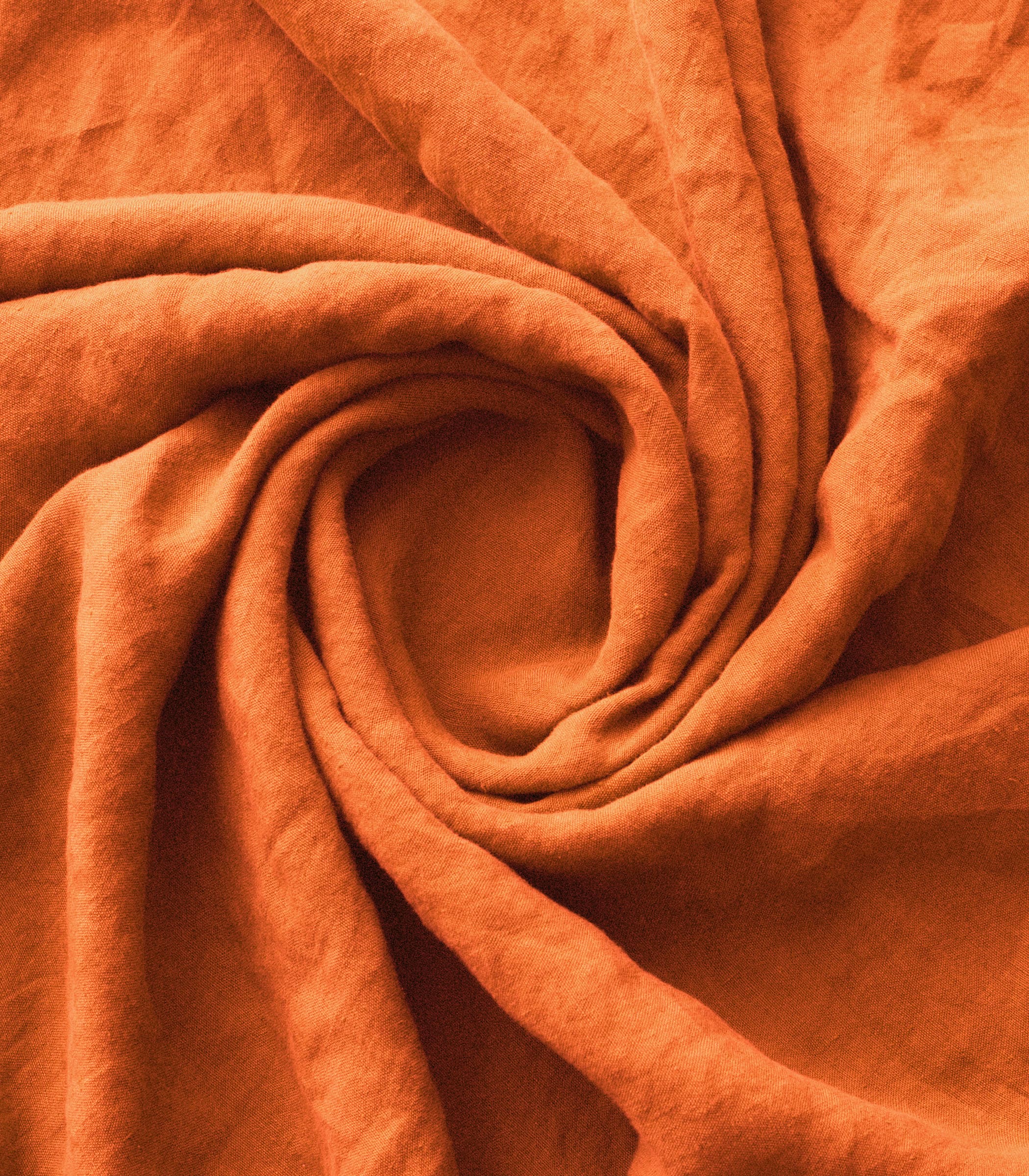 Parure en lin lavé - Orange terracotta - Image 2