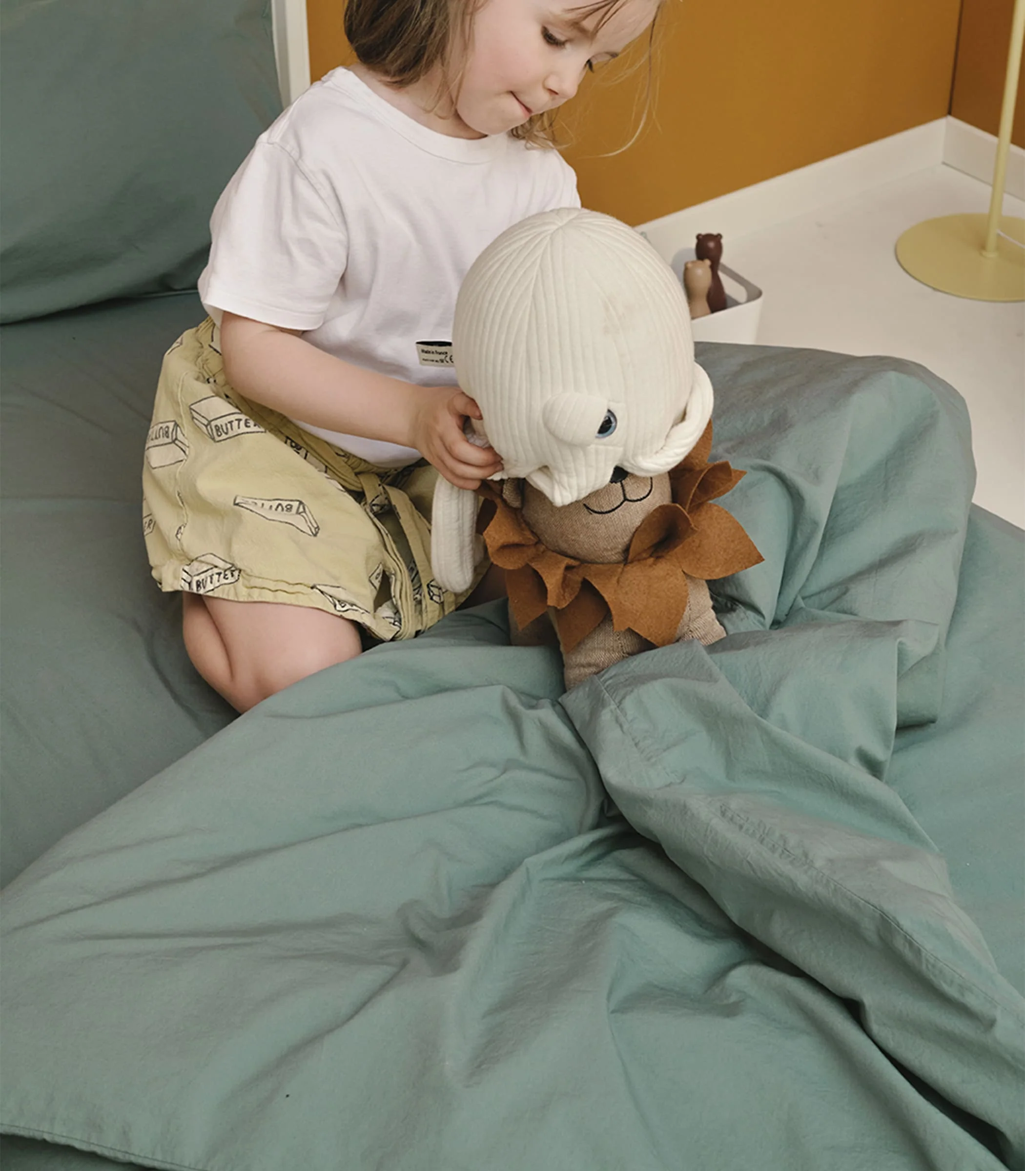Parure percale de coton enfant - Beige Ivoire - Image 4