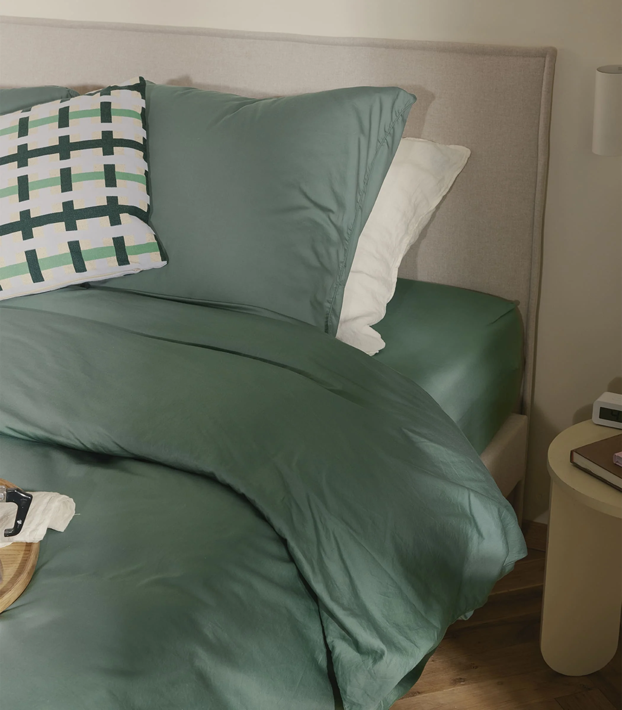 Tête de lit tapissière - Beige - Image 3