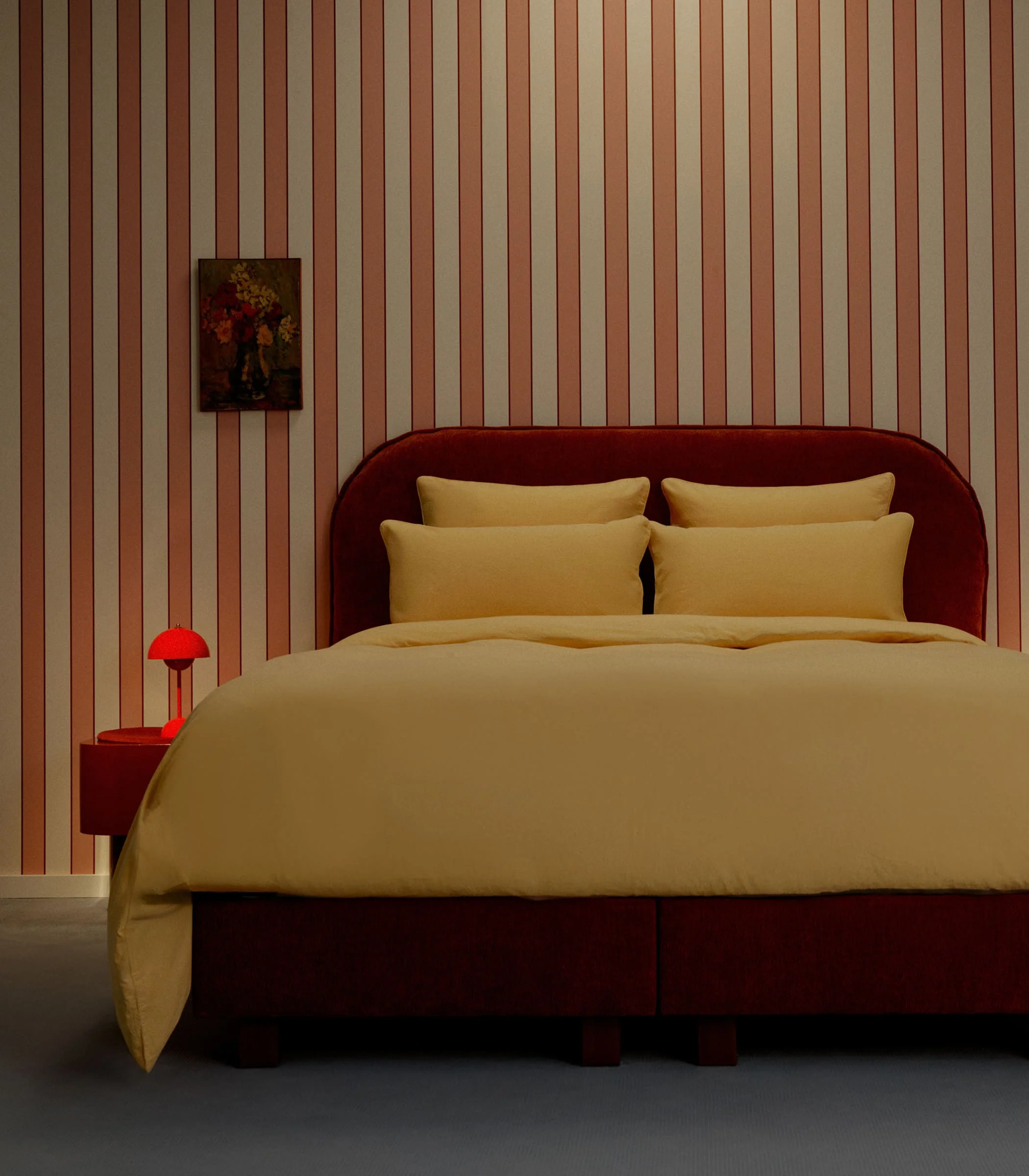 Drap housse en percale de coton - Jaune beurre - Image 4