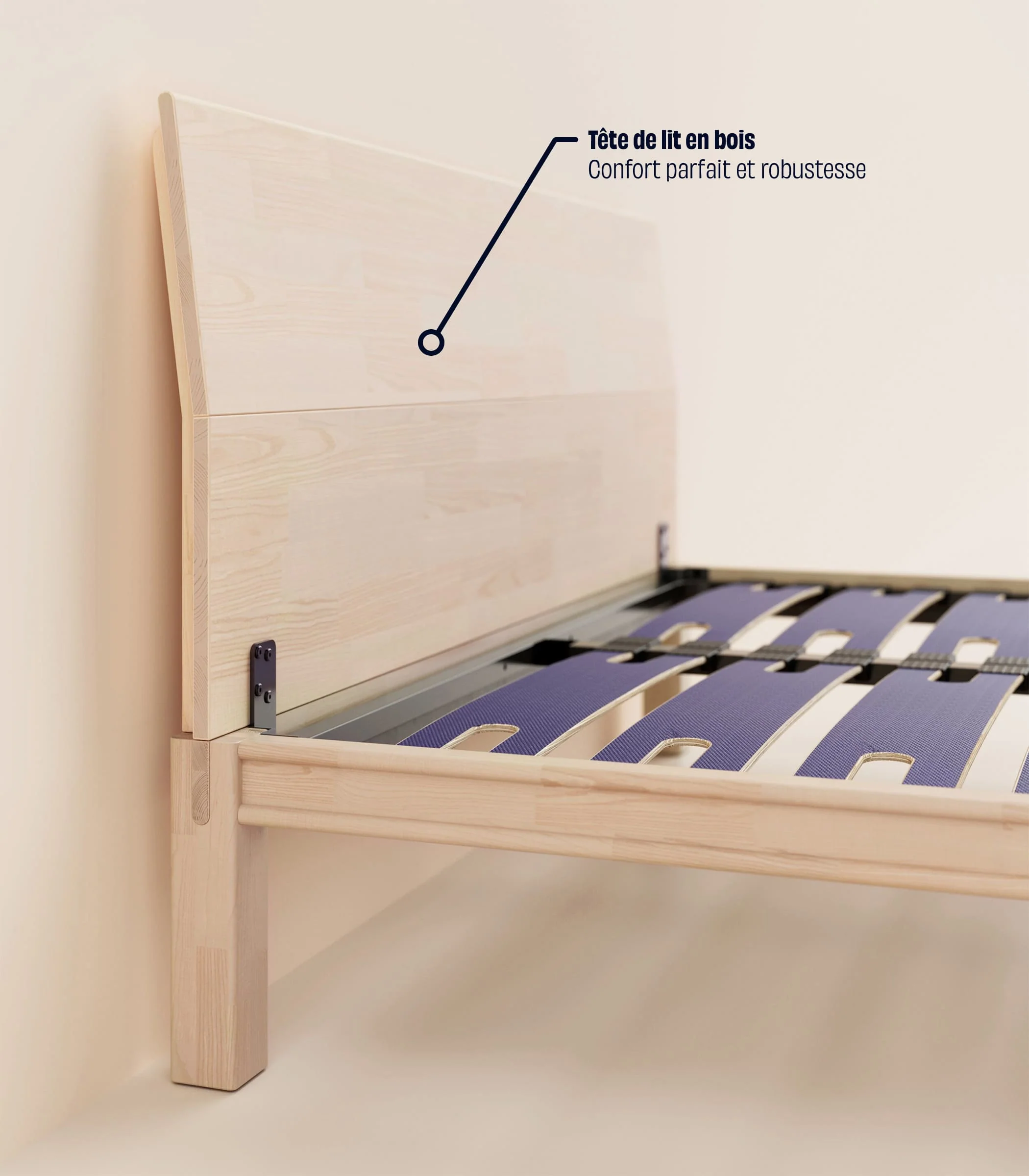 Tête de lit en bois - Bois clair - Image 3